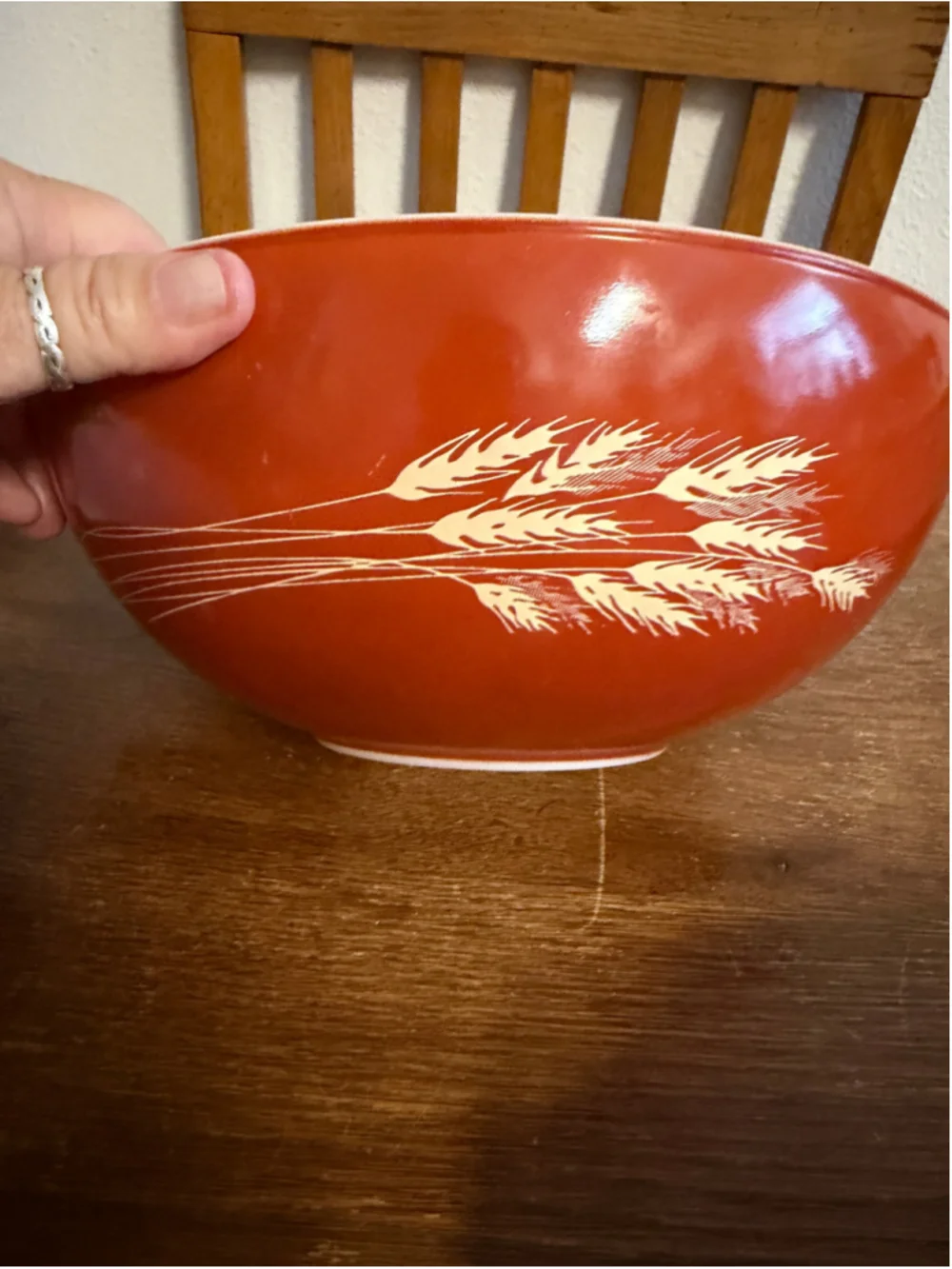 Vintage Pyrex Autumn Harvest Wheat Cinderella Mixing Bowl Set 444 443 442 -MS